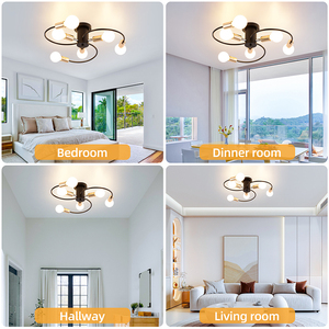 Lustre moderne multi-têtes pour salle à manger et salon, luminaires suspendus au plafond - Product Image 4