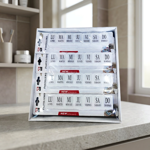 Portapillole Classico in Plastica Rettangolare Bianco 3068, 12 Scomparti per Vassoio, Organizzatore Settimanale per Medicinali, Modello 11648 - Product Image 4