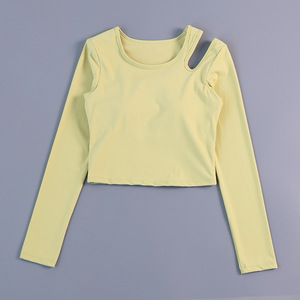 Tops de fitness pour femmes à séchage rapide et évacuation de l'humidité, t-shirts à manches longues, t-shirts de <span class=keywords><strong>sport</strong></span> - Product Image 3