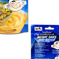 Impression personnalisée haute température 100g de sauce instantanée pochette de cornue debout sac de cuisson pour sauce à saveur de pâte de cheddar à l'ail