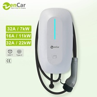 Station de recharge pour voiture Chargeur de véhicule électrique ZENCAR WD WiFi APP 7.2kW 9.6kW 11kW 22kW 32A 40A Type1 Type2 GB/T NACS Véhicule électrique domestique