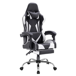 Chaise de jeu Orange <span class=keywords><strong>noir</strong></span> dossier haut de haute qualité chaise de jeu confortable siège en gros de voiture de course OEM personnalisé - Product Image 4