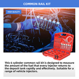 Venta al por mayor <span class=keywords><strong>Common</strong></span> <span class=keywords><strong>Rail</strong></span> Cilindro de diagnóstico Herramienta de prueba Inyector diésel Probador de flujo Medidor de derrame Kit Analizador de motor tipo - Product Image 6