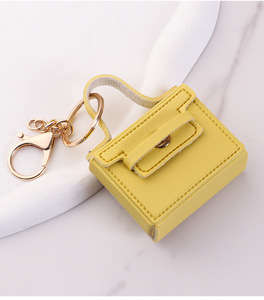 Llavero de cuero estilo <span class=keywords><strong>Instagram</strong></span>, mini bolso rectangular, creativo, minimalista, moda coreana, DIY, para auriculares - Product Image 6