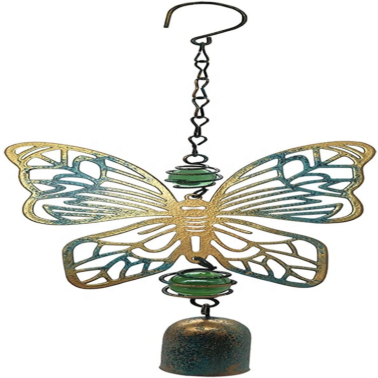 Metal Garden Bells Wind Chimes Hanging Butterfly Hanging Decoration Metal Wind Bell Chime for Home Garden Decor