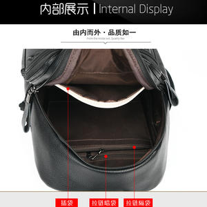 Mochilas de Moda para Mujer, Diseño de Diseñador, con Múltiples Cierres, Casuales, Escolares, para Estudiantes, de Alta Calidad, de Cuero PU - Product Image 6