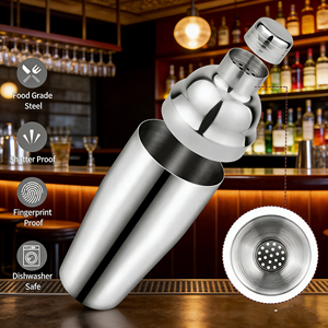 Kit de Bartender em Aço Inoxidável, Conjunto de Coqueteleira de 550ml, Coqueteleira de Martini, 5 Peças de Acessórios para Bar, Misturador de Bebidas para Uso em Bar - Product Image 4