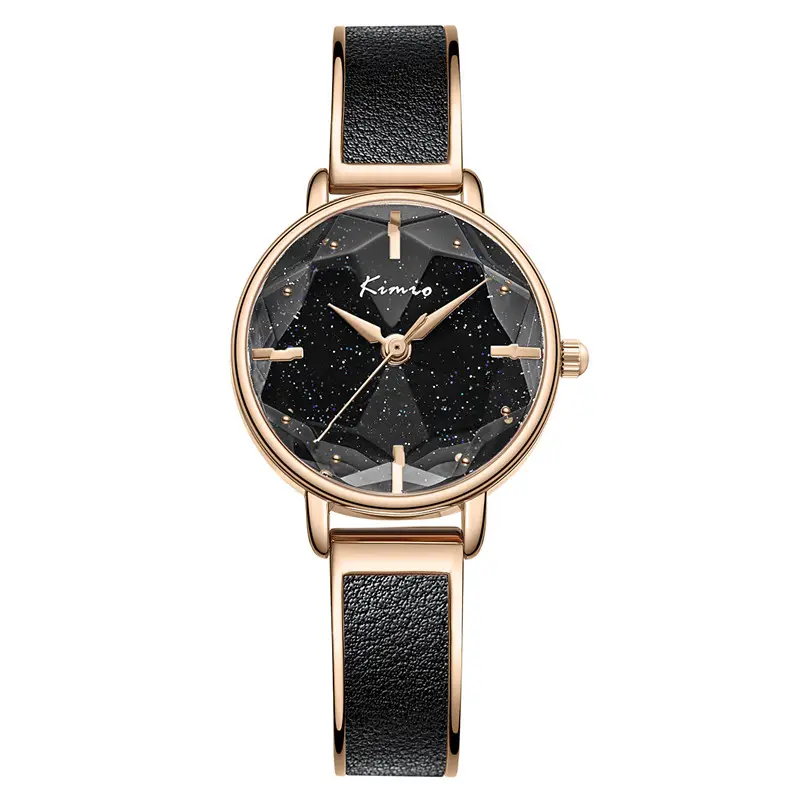 Original Luxus KIMIO K6300M Frauen Edelstahl Armband Armbanduhr Armreif Armbanduhr Uhren