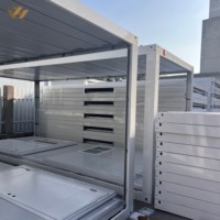 Casa Contenedor Plegable Tipo Z, Edificio Contenedor Prefabricado Modular con Panel Sándwich Aislado Blanco