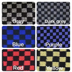 4 pezzi JDM Racing Cluture stampa a scacchi <span class=keywords><strong>accessori</strong></span> per tappetini per <span class=keywords><strong>auto</strong></span> tappeto classico tappetini antiscivolo per pavimenti - Product Image 5