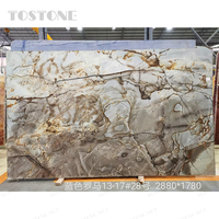 Dalle de quartzite Tostone Striking Natural Blue Roma Impression pour des meubles de salle de bain élégants et des panneaux muraux de douche décoratifs