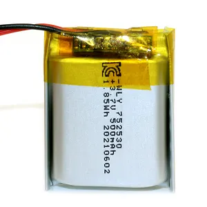 Batterie polymère li 3.7v 500mah batteries rechargeables au lithium 503035 pour produits numériques