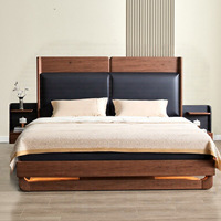 Meubles de chambre à coucher modernes multifonctionnels en mélamine, ensemble de chambre à coucher avec lit double