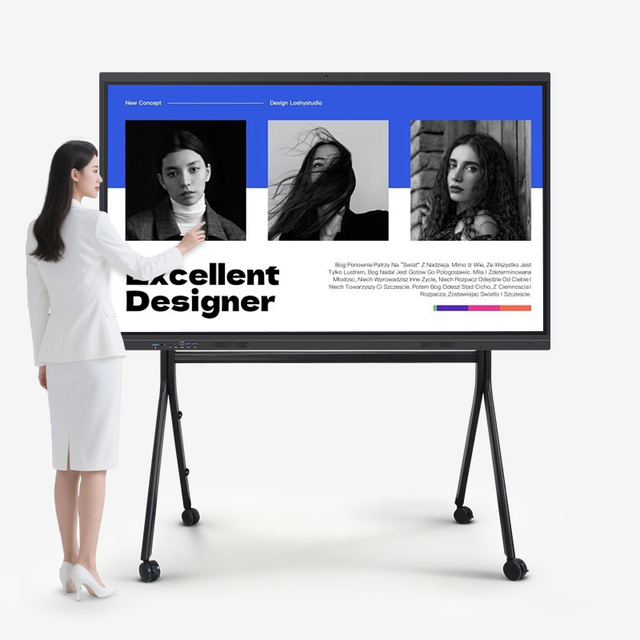 86 inch Interactive LED Whiteboard with 4K Resolution 40 20 Touch Points Android OS 1-Year Warranty