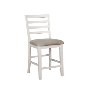 DB ชุดเก้าอี้รับประทานอาหารไม้เนื้อแข็ง2ชั้น, ชุดเบาะนั่งผ้า taupe สีขาว - Product Image 4