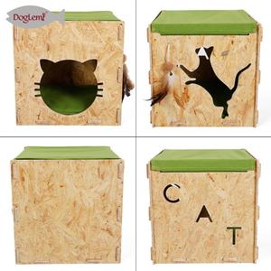 OSB tablero gato <span class=keywords><strong>hamaca</strong></span> <span class=keywords><strong>de</strong></span> <span class=keywords><strong>madera</strong></span> casa perrera cama Cueva del Gato - Product Image 6