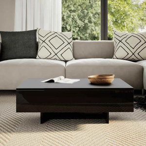 BSCI Factory Direct High-<b>gloss</b> Coffee Table, Block Rectangular Center Table Living Room Furniture Centre - Product Image 2