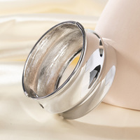 Nouveau Bracelet Jonc Classique Segmenté en Or Poli Effet Bambou Large pour Femme - Collection 2027
