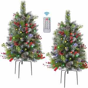 Factory Sales Color <b>Lights</b> Snow Christmas Tree Remote Control Set Christmas Tree Decoration - Product Image 1