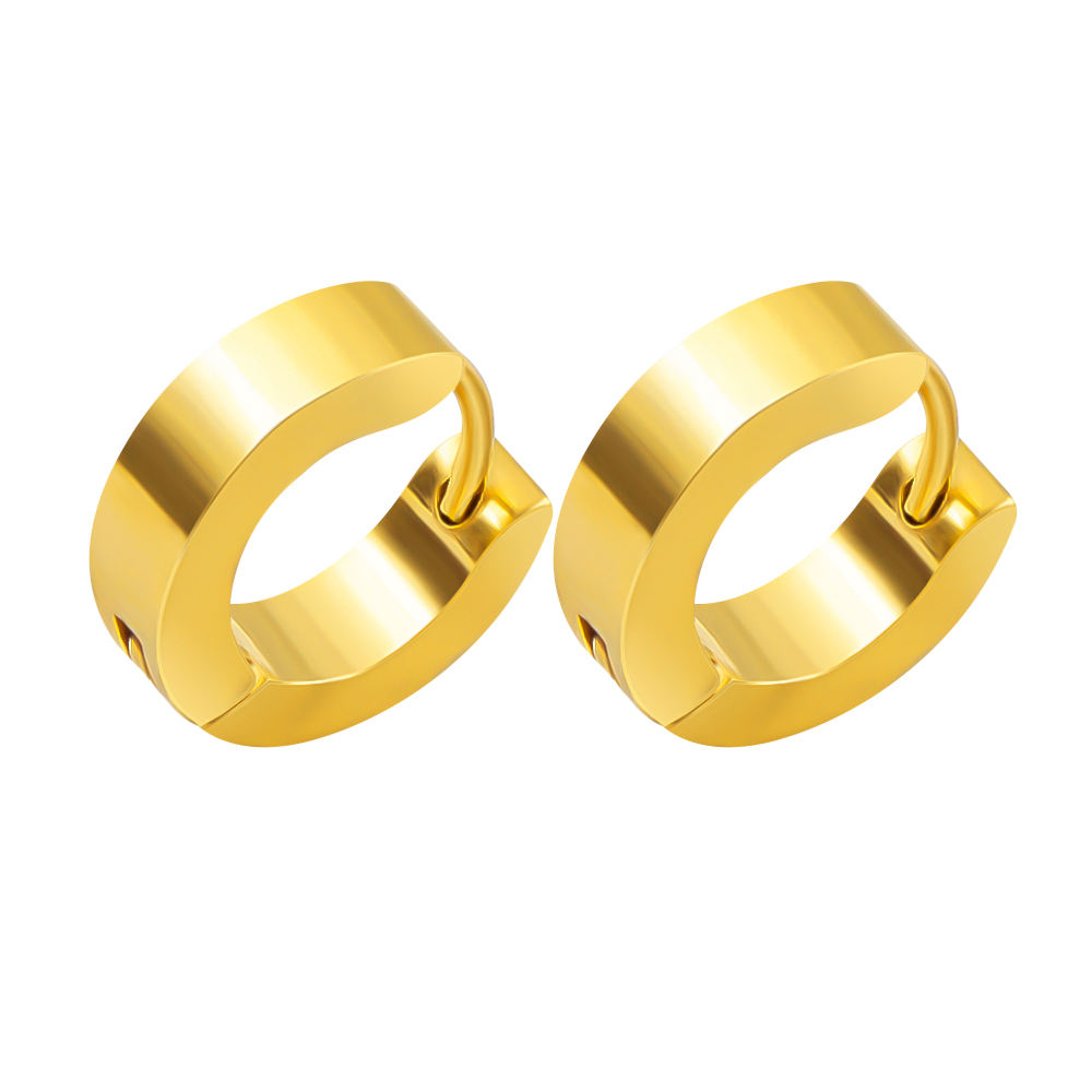 गोल आकार घेरा कान की बाली काले सोना