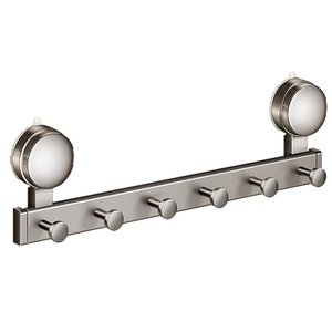 Wall Mounted Suction Cup <b>Hook</b> Storage Rack Self <b>Adhesive</b> Minimalist Design For Door Back Clothes Hanger Entrance Use - Product Image 4