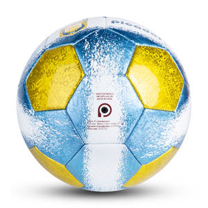 อาร์เจนติน่าลูกฟุต<span class=keywords><strong>บอล</strong></span>พิมพ์ลายเลเซอร์เครื่องพีวีซี6P เย็บน้ำหนักเบาขนาด4ไม้ขีดสำหรับเด็ก - Product Image 4