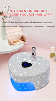 Lampu Kuku UV LED Tanpa Kabel 86W Silver, Logo Pribadi, Mesin Pengering Gel Polish Manikur, Pengeras Rhinestone, Kualitas Tinggi, Cepat Kering