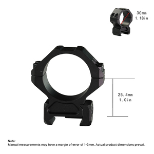 Anillas de Montaje BANGBANG para Visor, Tubo de 20 mm, Altura Central de 1.0 Pulgadas, con Tornillos de Doble Fila, Resistentes al Agua y a los Golpes (Negras) - Product Image 5