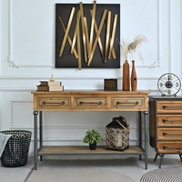 INNOVA Table console de rangement rectangulaire de style industriel américain rustique de 48,03 po pour salon