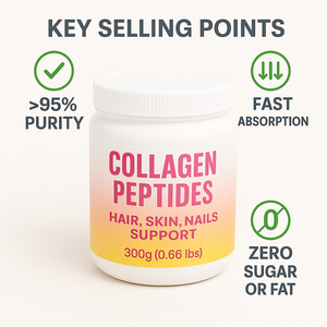 מוכל קולגן פפטיד זוהר אבקת יופי מוצר לנשים 2g מנה 300g מפעל מוסמך צד שלישי נבדק - Product Image 6