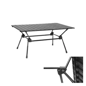 Factory Price Portable Outdoor Furniture Aluminum Folding Camping Table Adjustable BBQ Picnic Table