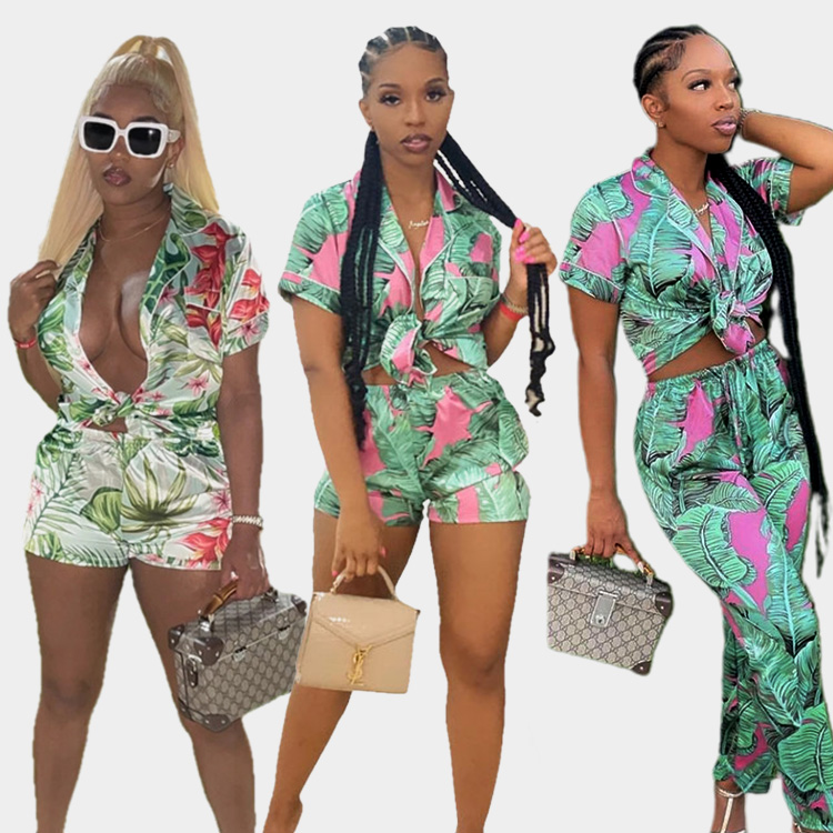 Vacation Outfits Tropical 2pc Clothing 