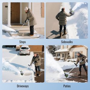 Souffleuse à neige sans fil 21V, moteur sans balais 1000W, souffleuse à neige industrielle - Product Image 3