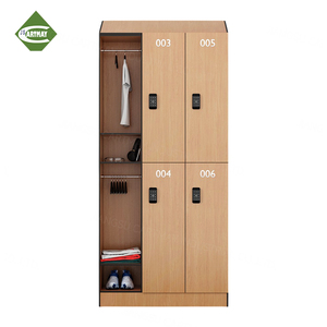 Slope-Top <span class=keywords><strong>6</strong></span> cửa ra vào nhân viên thay đồ 3 cấp khoang HPL Câu lạc bộ thể thao tủ quần áo với mật khẩu khóa - Product Image 3