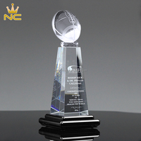 Nb — tasse de Souvenir K9 en verre de cristal, Souvenir de Football américain NFL avec Base bleue et noire, nouveau Design