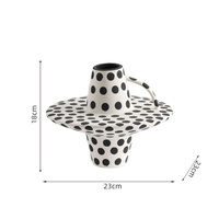 Vase en céramique à pois de luxe pour table, décoration rétro pour la maison, pour le salon, pour la maison d'hôtes, décorations d'intérieur, cadeaux