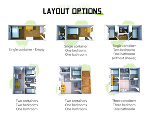 Casa Contenedor Desmontable de Nuevo Diseño, Prefabricada, Tipo Granny Flat, para Uso Escolar, de Instalación Rápida, con Techo Inclinado Moderno - Product Image 2