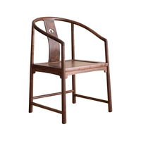 Sillón Chino Moderno de Nogal Negro al por Mayor, Multiusos para Sala de Estar, Dormitorio, Té y Café