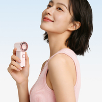 Mini ventilateur de poche portable, vent puissant, 2000 mAh, écran LED, design macaron mignon, idéal pour TikTok, l'été, les filles et l'usage domestique