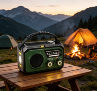 Radio d'urgence portable multifonction 16000 mAh avec lampe torche, dynamo à manivelle, AM/FM/WB météo et fonction SOS pour extérieur