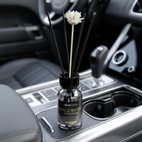 Diffuseur de parfum d'ambiance en verre de luxe 5 étoiles NOIR ODOR, désodorisant à bâtonnets en rotin, éliminateur d'odeurs longue durée, parfum d'hôtel 5