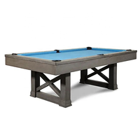 Table de billard de luxe antique rétro sculptée à la main, cadre en bois massif, ardoise, 7 pieds, 8 pieds, 9 pieds, table de billard américaine pour jeu en intérieur