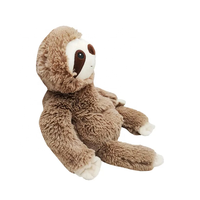 Paresseux en peluche personnalisable au micro-ondes avec coussin chauffant graines de lin haricots d'argile humides animaux pondérés paresseux en peluche