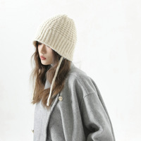Chapeaux d'hiver unisexes en tricot chaud, bonnets coréens pour femmes, protection des oreilles, chapeaux de pêcheur doux, maintien de la température, accessoire vestimentaire