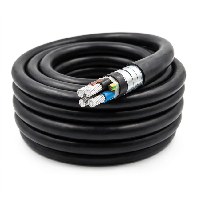 VLV22 Electric Cable IEC 60502 0.6/1kV Multi-Core 50mm Aluminum PVC Insulated Steel Tape Armored STA Power Cable