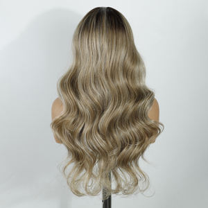 Peluca de Cabello Sintético Ondulado de 26 Pulgadas, Suave y Sin Nudos, Fibra Futura, Sin Flama, con Frente de Encaje HD 13x4, Sin Pegamento - Product Image 2