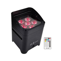 Projecteur LED Par 6*18W sans fil à piles avec télécommande DMX IR pour scène, mariage, fête
