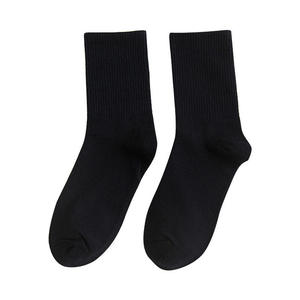Men's Ankle <b>Socks</b> Solid Color Knitted Breathable Cotton Daily Wear Spring <b>Black</b> - Product Image 2