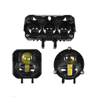 Lampe de travail LED ronde et carrée avec dissipateur de chaleur à ailettes profondes, lampe de conduite pour camion, refroidissement rapide, couvercle en PC, auxiliaire