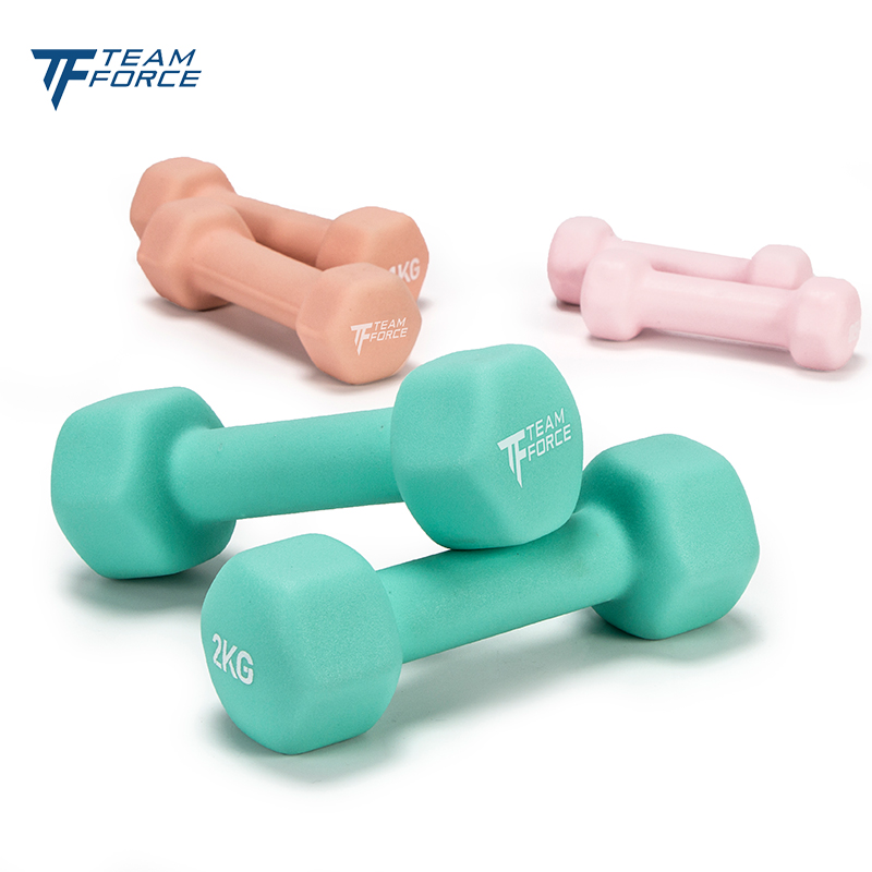 Colorful Fitness Hex Neoprene Dumbbell